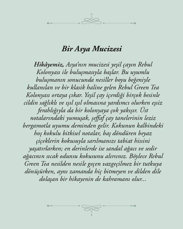 Rebul Green tea Kolonya Cam Şişe 250 ml - 3