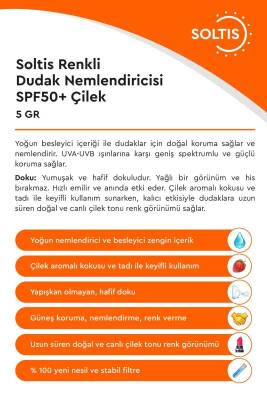 Renkli Dudak Nemlendiricisi SPF50+ Çilek, 5 gr - 3
