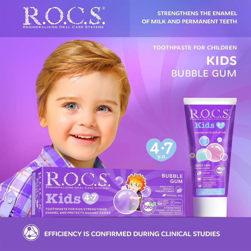 R.O.C.S. Kids 4-7 Yaş Diş Macunu Balon Sakızı - 2