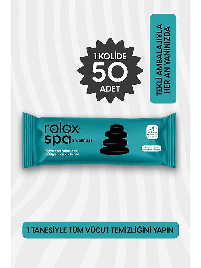 Rolox Spa - 50 Paket - Rahatlatıcı ve Hijyenik Islak Havlu - 2