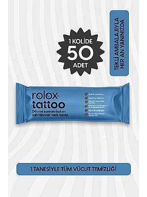 Rolox Tattoo - 50 Paket - Dövme Sonrası Bakım Için Hijyenik Islak Havlu - 2
