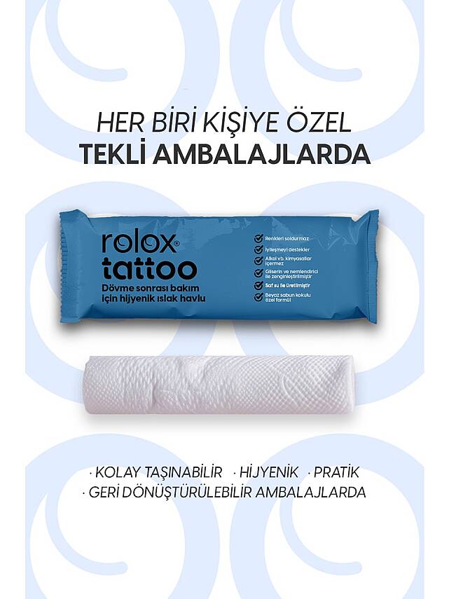 Rolox Tattoo - 50 Paket - Dövme Sonrası Bakım Için Hijyenik Islak Havlu - 3