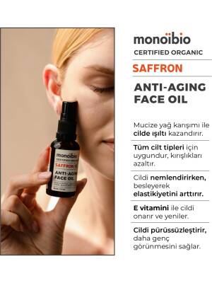 Saffron Yaşlanma Karşıtı Organik Yüz Bakım Yağı - Anti Aging Kolajen Yapısı Güçlendirici Serum 30 ml - 2