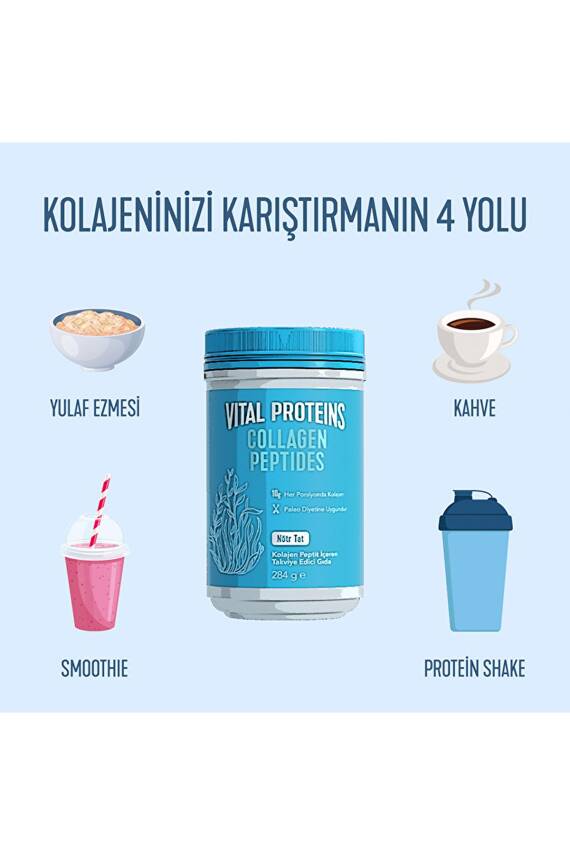 Şeker Içermeyen, Nötr Tat %100 Hidrolize Sığır Kolajeni* 284g - 2
