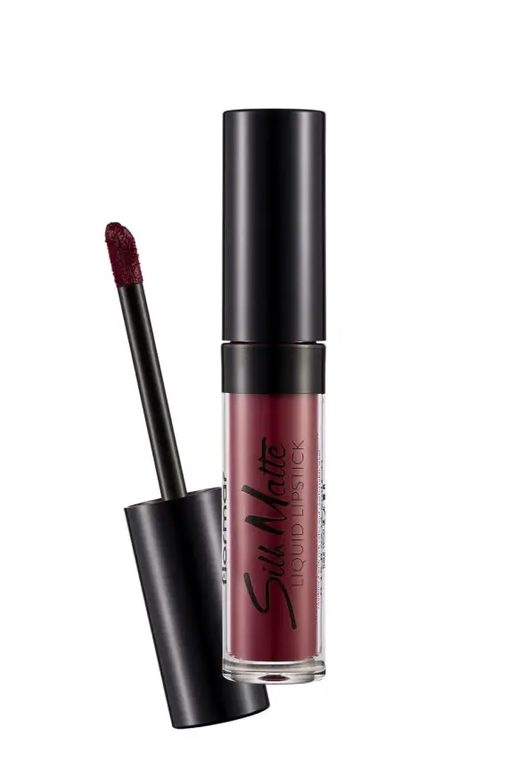 Silk Matte Yüksek Pigmentli & Mat Bitişli Nemlendirici Likit Ruj 008 DARK VIOLET - 1