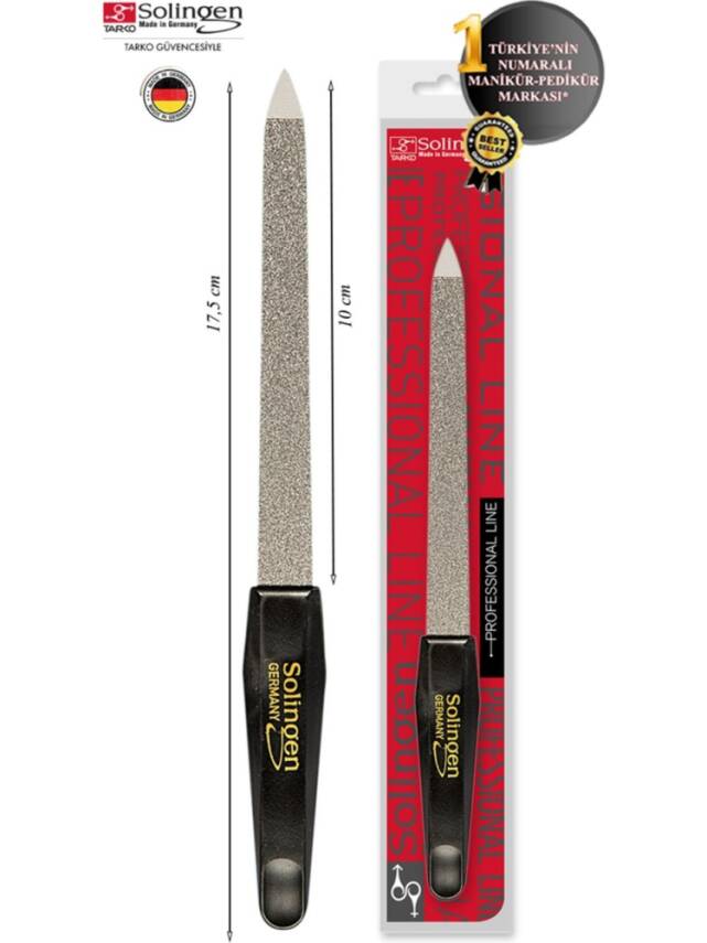 Solingen Paslanmaz Çelik Tırnak Törpüsü 7 cm Siyah - 1
