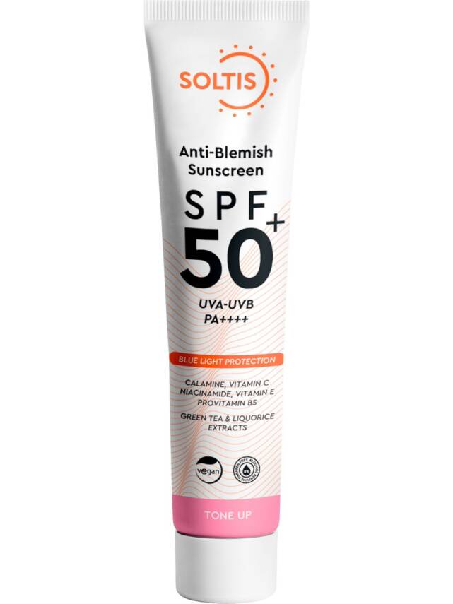 Soltis Leke Karşıtı ve Ton Eşitleyici Pembe Güneş Koruyucu Krem SPF50+ Pa++++, 50 ml - 1
