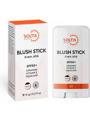 Soltis Nemlendirici Stick Allık SPF50+ Şeftali Tonu 02, 15 gr - 2