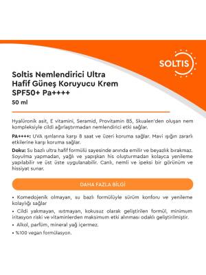 Soltis Nemlendirici Ultra Hafif Güneş Koruyucu Krem SPF50+ Pa++++, 50 ml - 3