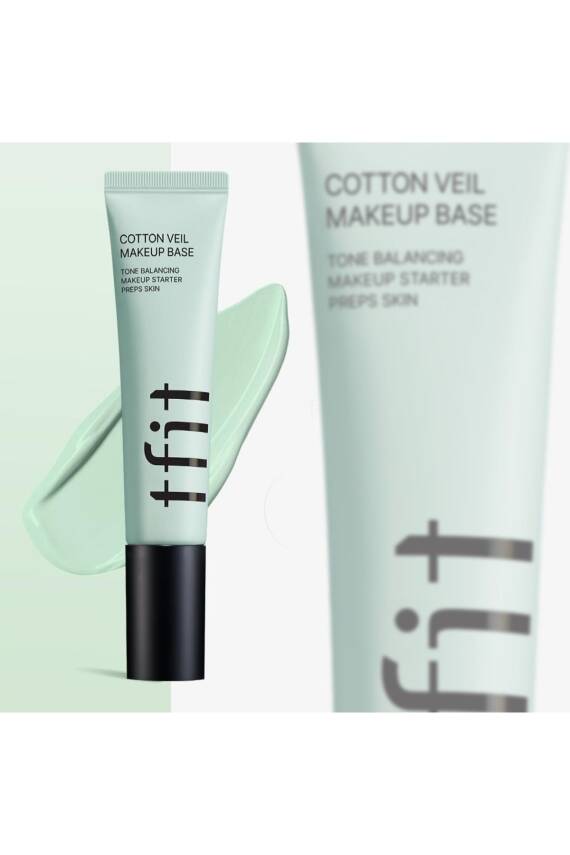 Tfıt Makyaj Bazı Cotton Veil Makeup Base Pure Green Primer 30 ml Cilt Kusurları Örter - 4