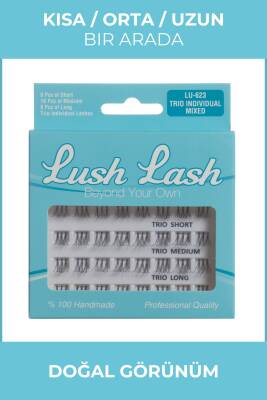 Trıo Tekli Kısa Orta Uzun Takma Kirpik - Lush Lash