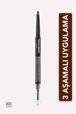 Triple Brow 3ü 1 Arada Kremsi Dokulu Kaş Makyaj Kalemi 004 GREY - 236