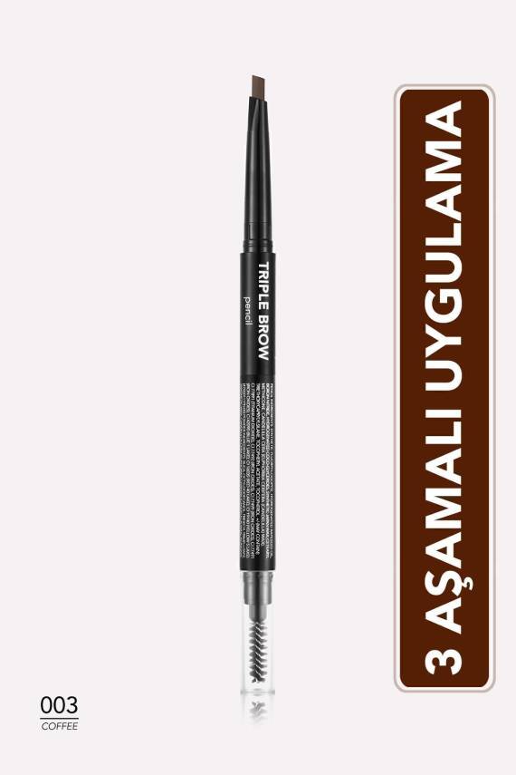 Triple Brow 3ü 1 Arada Kremsi Dokulu Kaş Makyaj Kalemi 004 GREY - 362