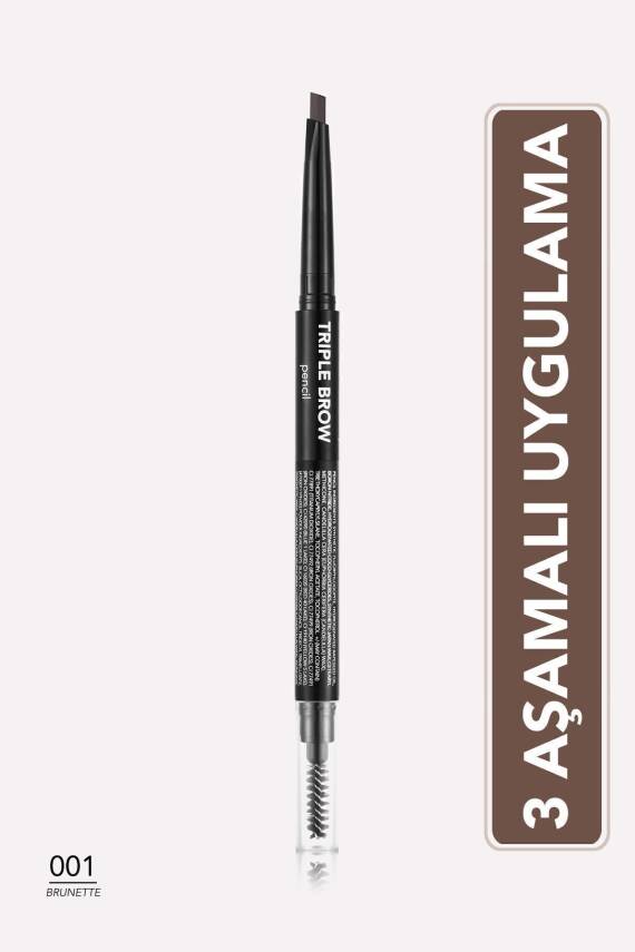 Triple Brow 3ü 1 Arada Kremsi Dokulu Kaş Makyaj Kalemi 004 GREY - 190