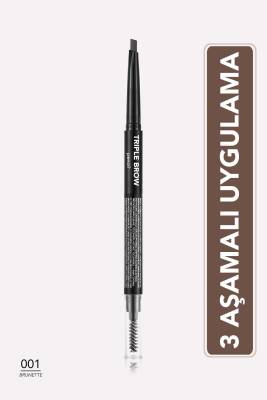 Triple Brow 3ü 1 Arada Kremsi Dokulu Kaş Makyaj Kalemi 004 GREY - 157
