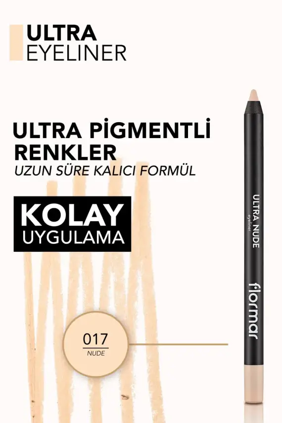 Ultra Eyeliner Yüksek Pigmentli & Mat Bitişli Kremsi Göz Kalemi 017 NUDE - 1