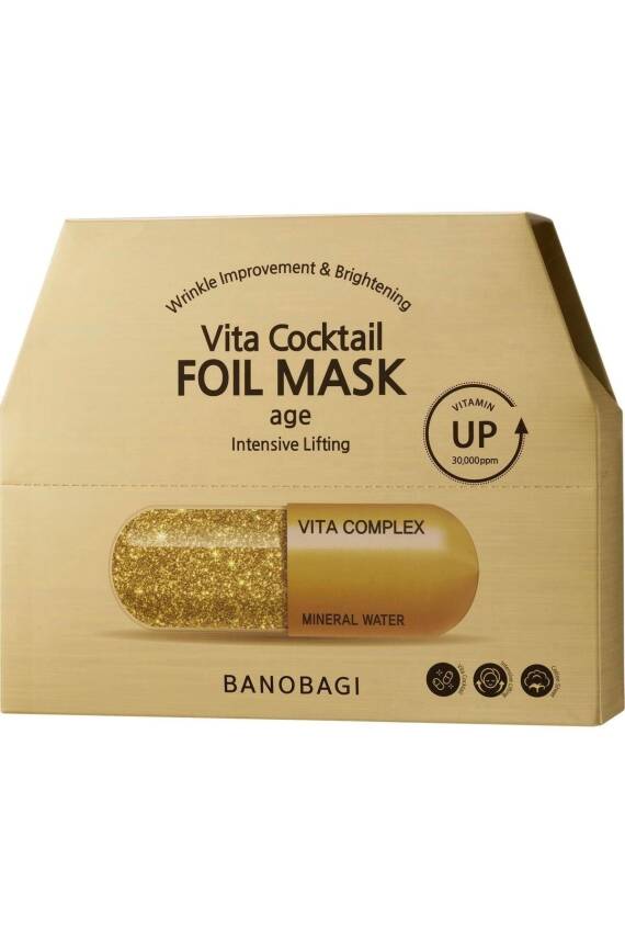 Vita Cocktail Foil Mask Age (Güçlü bariyer ve Kırışıklık karşıtı pamuk maske) - 3