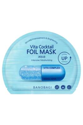 Vita Cocktail Foil Mask Aqua ( Gözenek sıkılaştırıcı ve Kuruluk karşıtı pamuk maske) - 2