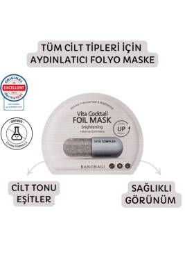 Vita Cocktail Foil Mask Brightening ( Cilt tonu eşitleyen ve aydınlacı pamuk maske) - 1