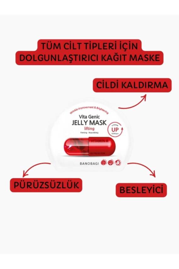 Vita Genic Jelly Mask Lifting Dolgunlaştırıcı ve besleyici %100 pamuk maske - 1