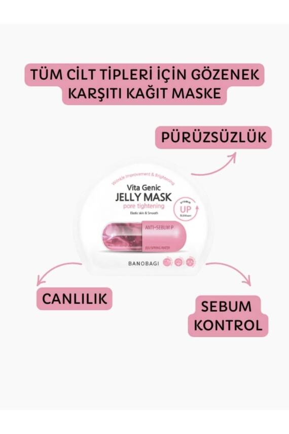 Vita Genic Jelly Mask Pore Tightening Canlandırıcı Pürüzsüzlük Pamuk Maske - 1