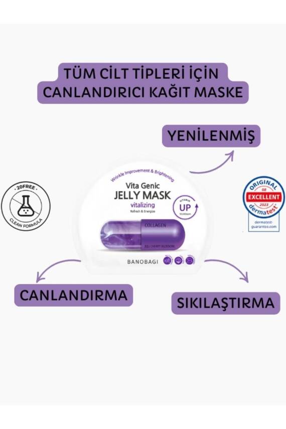 Vita Genic Jelly Mask Vitalizing (Canlandırıcı ve sıkılaştırıcı Pamuk Maske) - 1