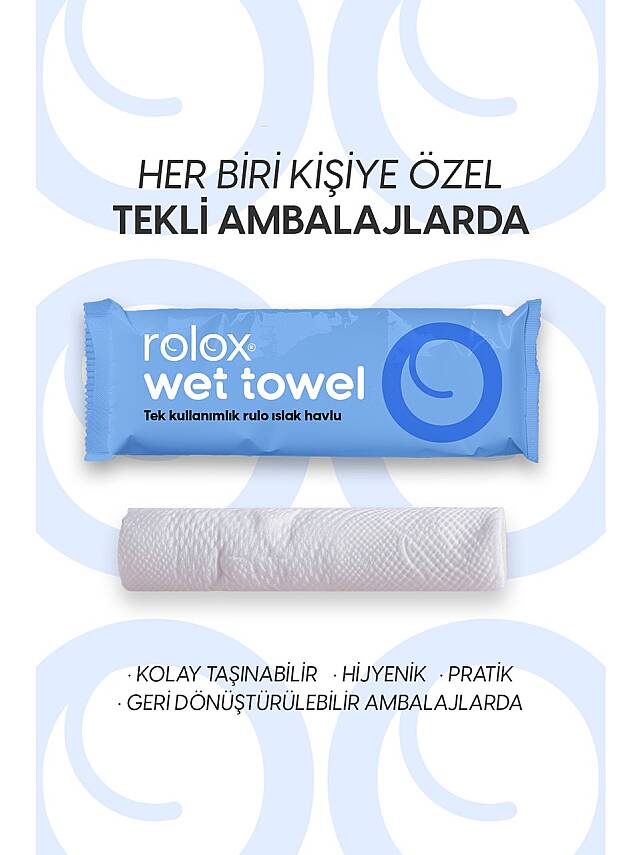 Wet Towel - 50 Paket - Tek Kullanımlık Rulo Islak Havlu - 3