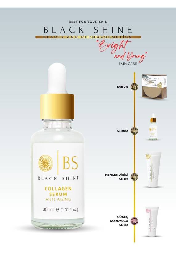 Yaşlanma Karşıtı Canlandırıcı Collagen Kolajen Serum 30 ml - 3