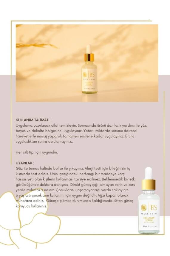Yaşlanma Karşıtı Canlandırıcı Collagen Kolajen Serum 30 ml - 5