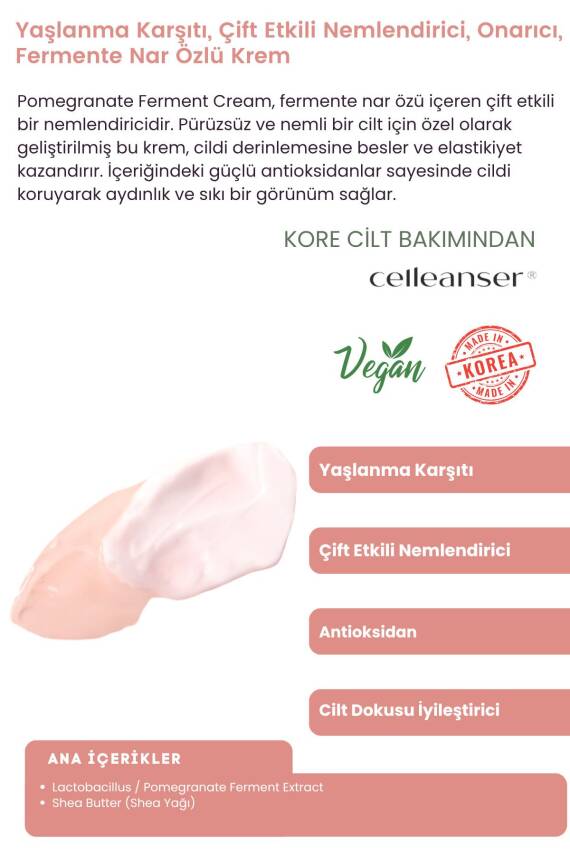 Yaşlanma Karşıtı, Çift Etkili Nemlendirici Ve Onarıcı Nar Özlü Krem - 2