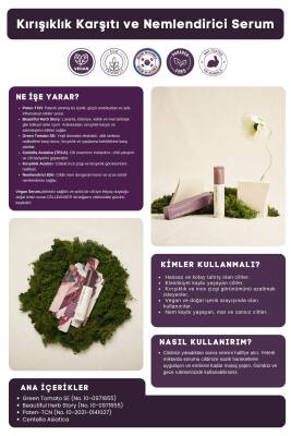 Yaşlanma Karşıtı, Nemlendirici, Bariyer Onarıcı, Besleyici, Antioksidan Vegan Serum - 3