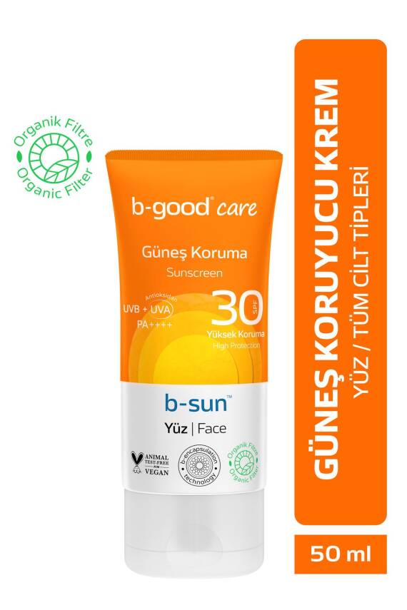 Yetişkin Güneş Kremi SPF 30 Yüz için 50 ml - 1