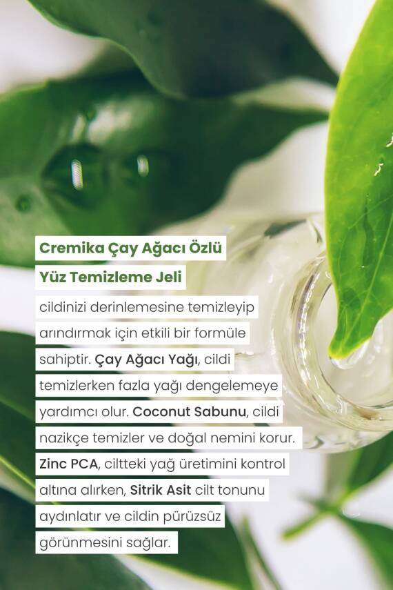 Yüz Temizleme Jeli, Saflaştırıcı, Sivilce Karşıtı, Hindistan Cevizi Sabunu, Çay Ağacı - 400ml - 2