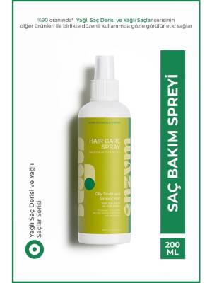 Yağlı saç derisi ve yağlı saçlara özel yağlanma karşıtı saç bakım spreyi 200 ml - ENZYM COSMETICS