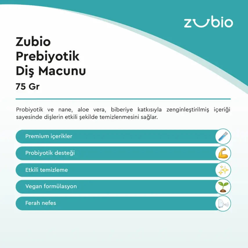 Zubio Prebiyotik Diş Macunu - 3